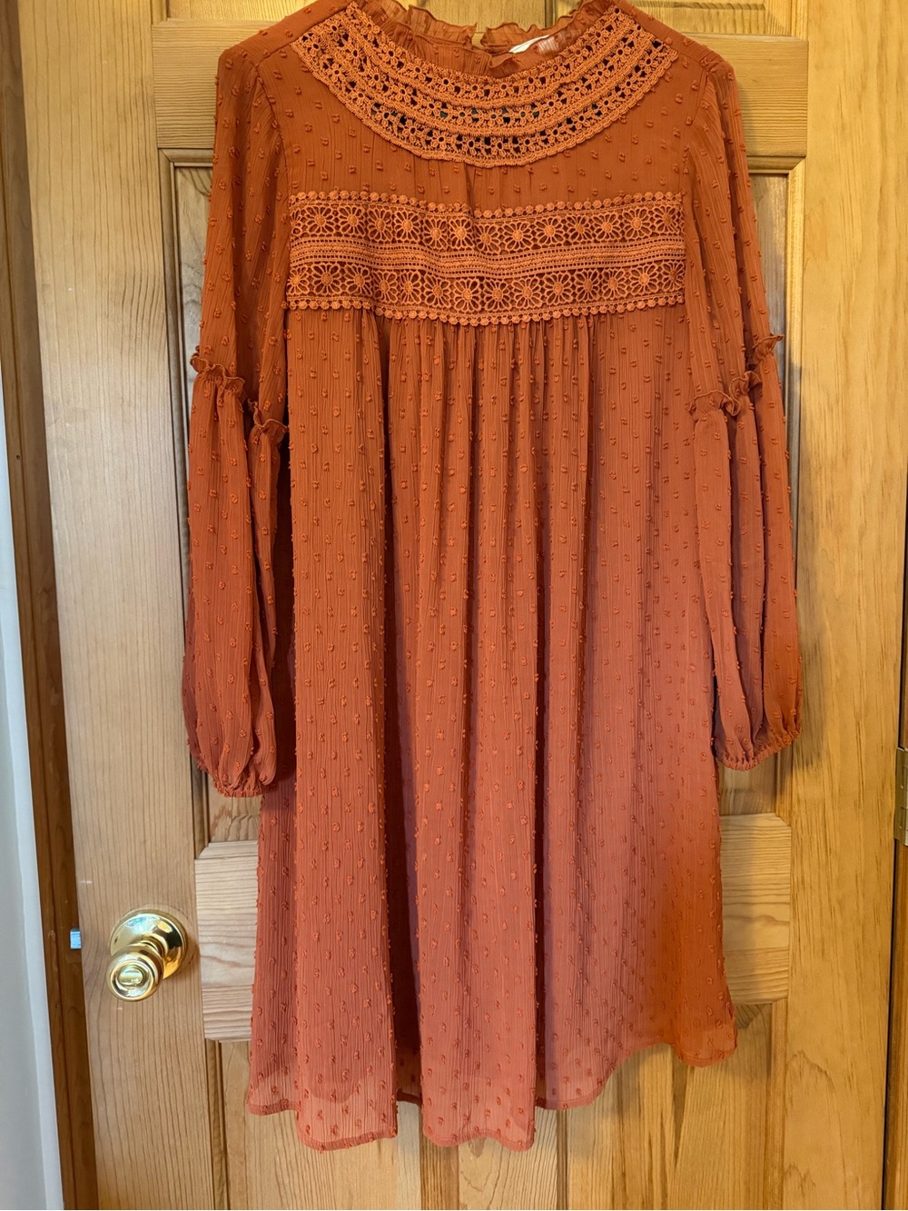 Womens Rust Color Dress